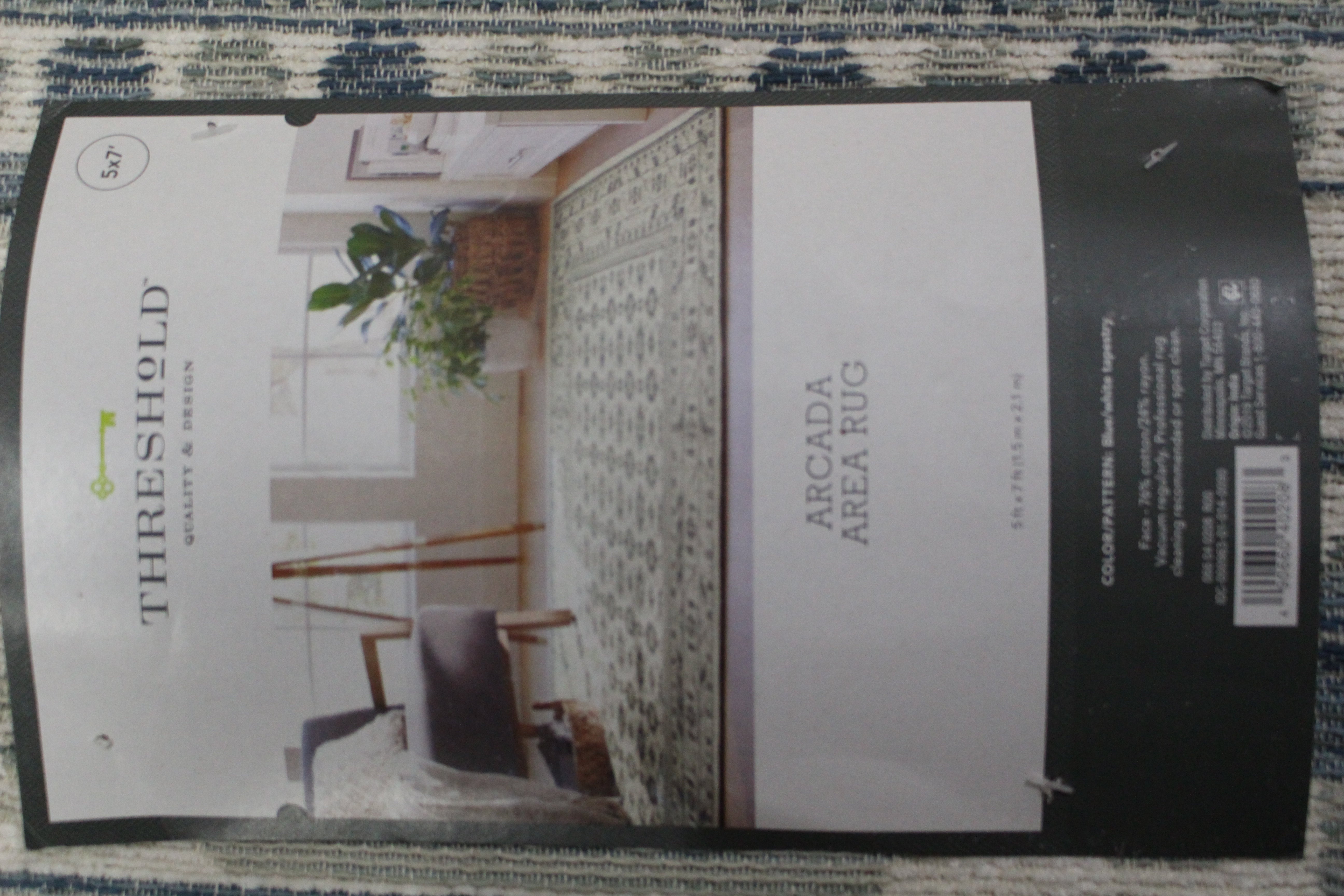 NEW 5'x7' - Threshold Indoor Floral Woven Area Rug - Ivory | Rugs